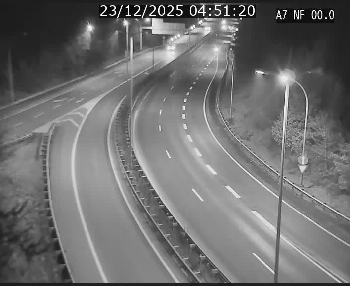 <h2>Caméra autoroute Luxembourg A7 - Echangeur A1/A7 Grünewald direction Tunnel Stafelter</h2>