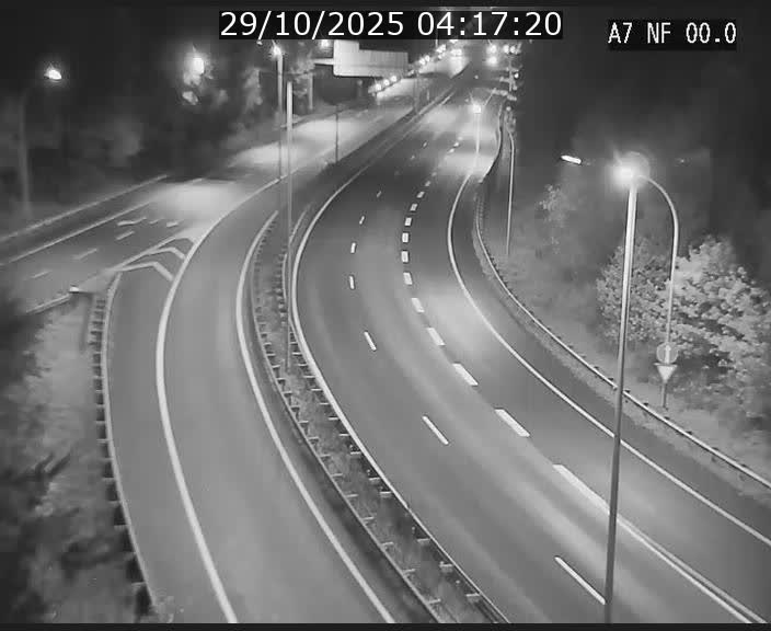 <h2>Caméra autoroute Luxembourg A7 - Echangeur A1/A7 Grünewald direction Tunnel Stafelter</h2>