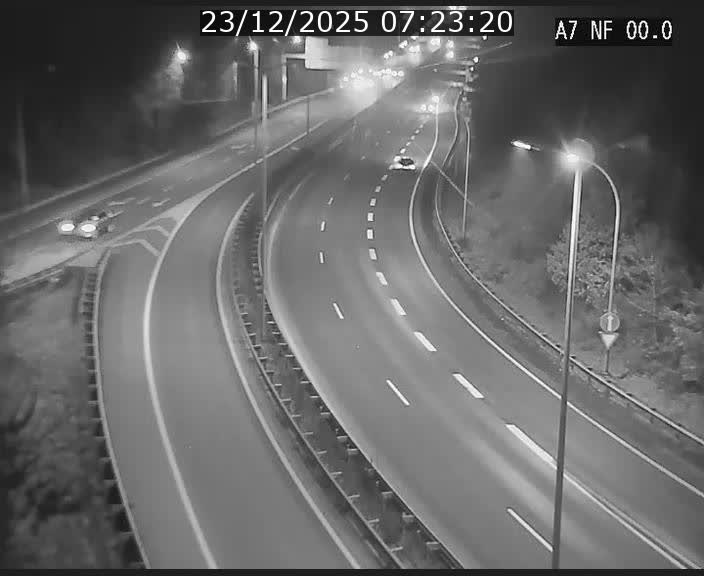 <h2>Caméra autoroute Luxembourg A7 - Echangeur A1/A7 Grünewald direction Tunnel Stafelter</h2>