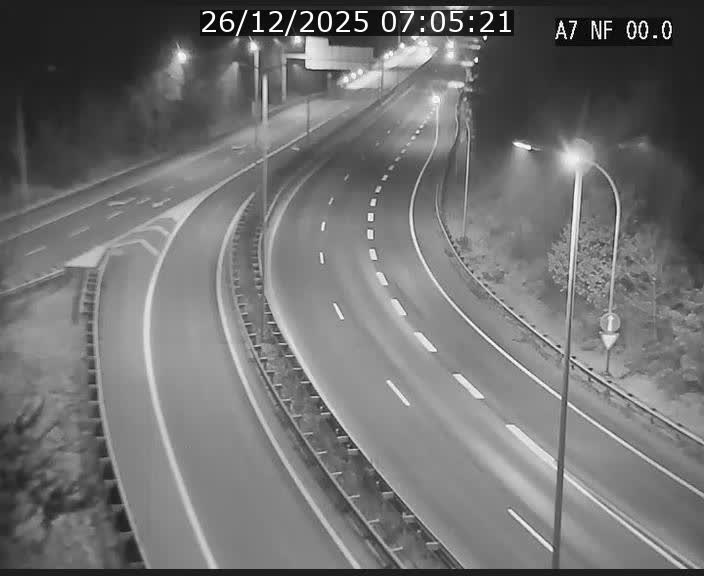 <h2>Caméra autoroute Luxembourg A7 - Echangeur A1/A7 Grünewald direction Tunnel Stafelter</h2>