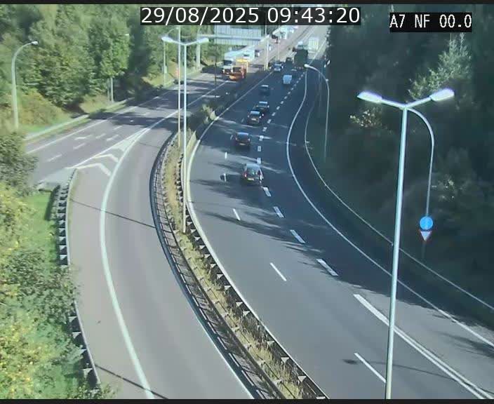 <h2>Caméra autoroute Luxembourg A7 - Echangeur A1/A7 Grünewald direction Tunnel Stafelter</h2>