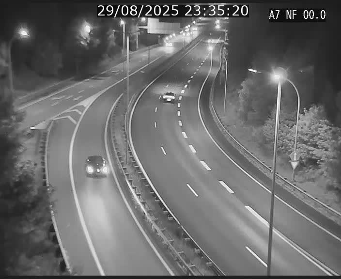 <h2>Caméra autoroute Luxembourg A7 - Echangeur A1/A7 Grünewald direction Tunnel Stafelter</h2>