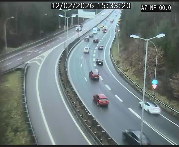 <h2>Caméra autoroute Luxembourg A7 - Echangeur A1/A7 Grünewald direction Tunnel Stafelter</h2>