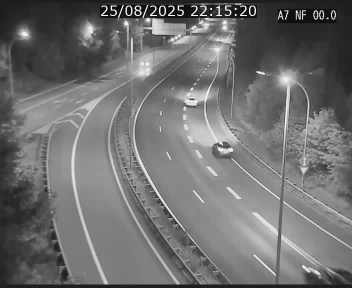 <h2>Caméra autoroute Luxembourg A7 - Echangeur A1/A7 Grünewald direction Tunnel Stafelter</h2>