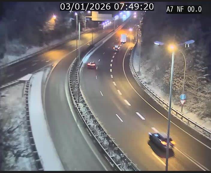 <h2>Caméra autoroute Luxembourg A7 - Echangeur A1/A7 Grünewald direction Tunnel Stafelter</h2>