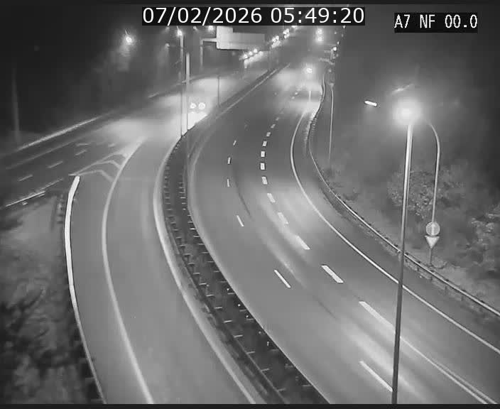 <h2>Caméra autoroute Luxembourg A7 - Echangeur A1/A7 Grünewald direction Tunnel Stafelter</h2>