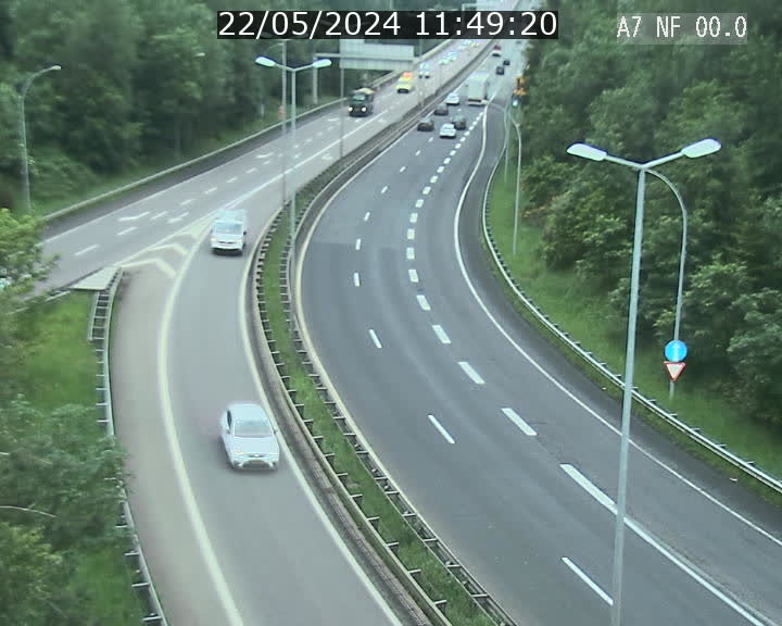 <h2>Caméra autoroute Luxembourg A7 - Echangeur A1/A7 Grünewald direction Tunnel Stafelter</h2>
