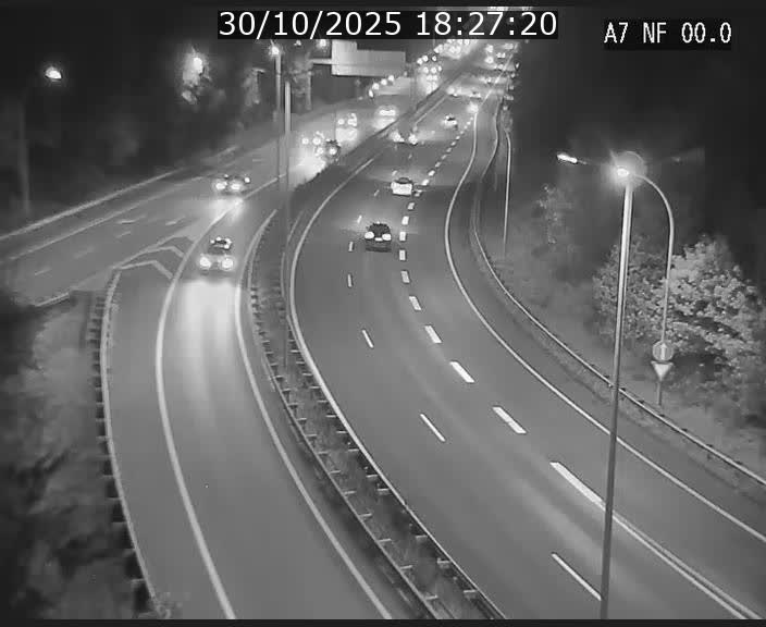 <h2>Caméra autoroute Luxembourg A7 - Echangeur A1/A7 Grünewald direction Tunnel Stafelter</h2>