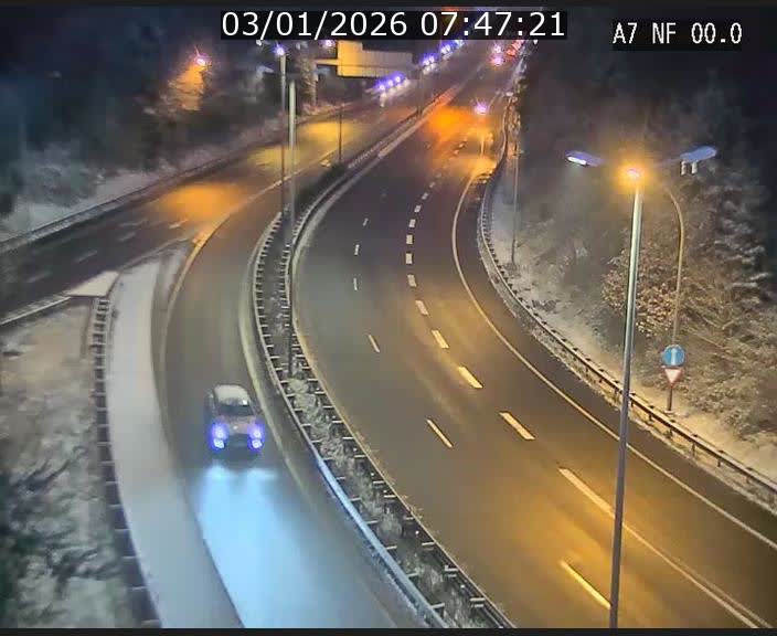 <h2>Caméra autoroute Luxembourg A7 - Echangeur A1/A7 Grünewald direction Tunnel Stafelter</h2>