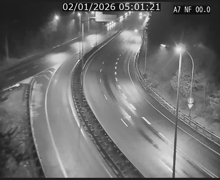 <h2>Caméra autoroute Luxembourg A7 - Echangeur A1/A7 Grünewald direction Tunnel Stafelter</h2>