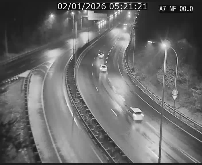 <h2>Caméra autoroute Luxembourg A7 - Echangeur A1/A7 Grünewald direction Tunnel Stafelter</h2>