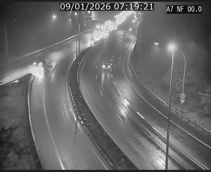 <h2>Caméra autoroute Luxembourg A7 - Echangeur A1/A7 Grünewald direction Tunnel Stafelter</h2>