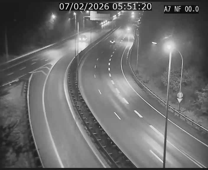 <h2>Caméra autoroute Luxembourg A7 - Echangeur A1/A7 Grünewald direction Tunnel Stafelter</h2>