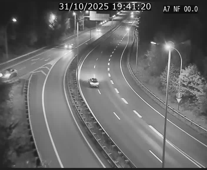 <h2>Caméra autoroute Luxembourg A7 - Echangeur A1/A7 Grünewald direction Tunnel Stafelter</h2>