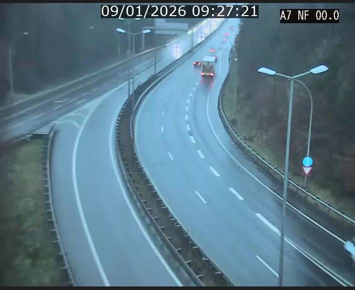 <h2>Caméra autoroute Luxembourg A7 - Echangeur A1/A7 Grünewald direction Tunnel Stafelter</h2>