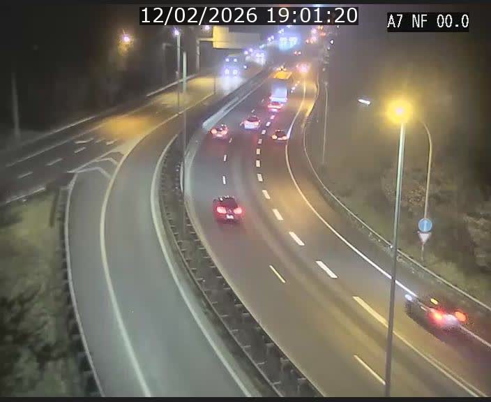 <h2>Caméra autoroute Luxembourg A7 - Echangeur A1/A7 Grünewald direction Tunnel Stafelter</h2>