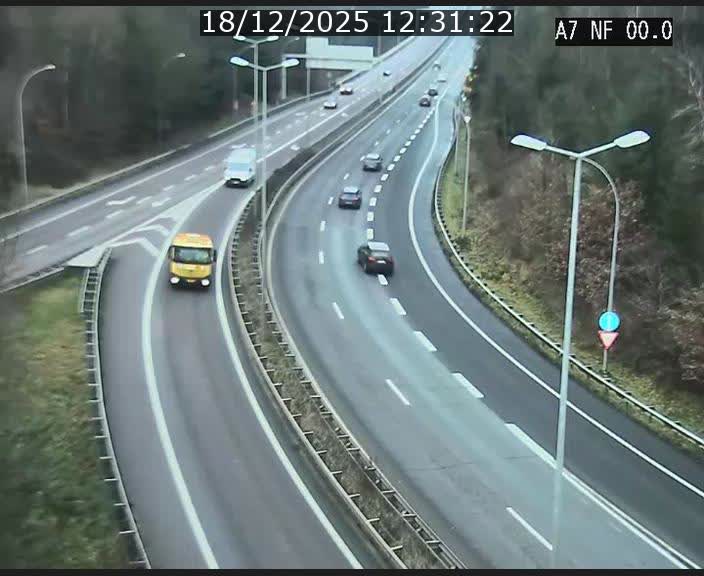 <h2>Caméra autoroute Luxembourg A7 - Echangeur A1/A7 Grünewald direction Tunnel Stafelter</h2>