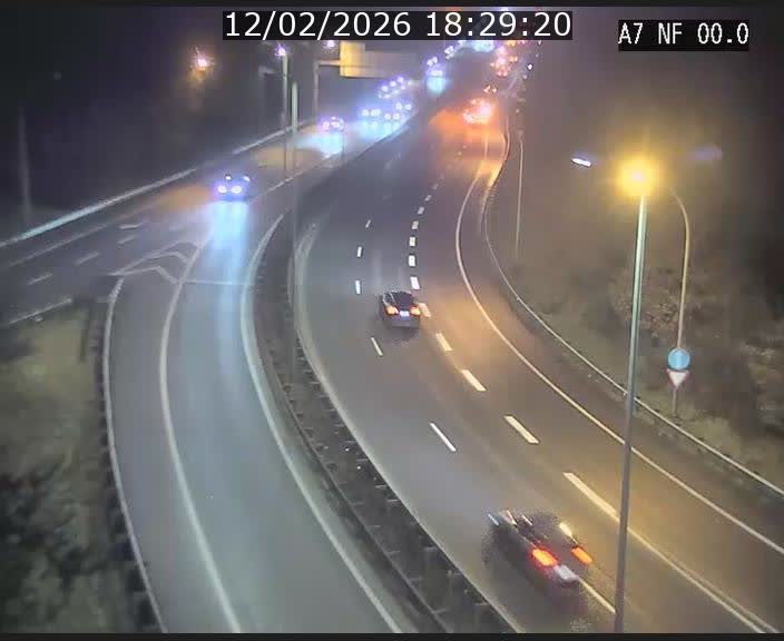 <h2>Caméra autoroute Luxembourg A7 - Echangeur A1/A7 Grünewald direction Tunnel Stafelter</h2>