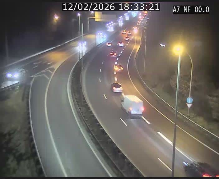 <h2>Caméra autoroute Luxembourg A7 - Echangeur A1/A7 Grünewald direction Tunnel Stafelter</h2>