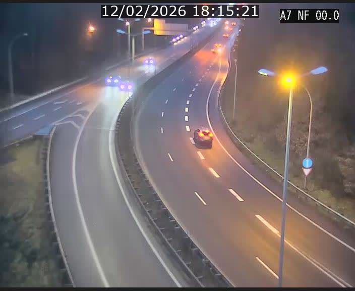 <h2>Caméra autoroute Luxembourg A7 - Echangeur A1/A7 Grünewald direction Tunnel Stafelter</h2>