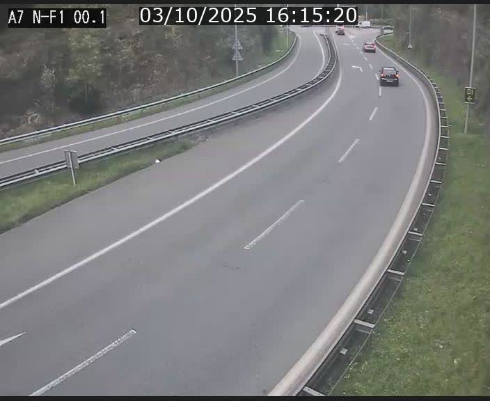 <h2>Webcam autoroute Luxembourg A7 située dans la sortie 1 Waldhof, vers la N11, avant le Tunnel Stafelter</h2>