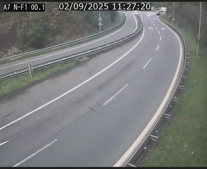 Webcam autoroute Luxembourg A7 située dans la sortie 1 Waldhof, vers la N11, avant le Tunnel Stafelter
