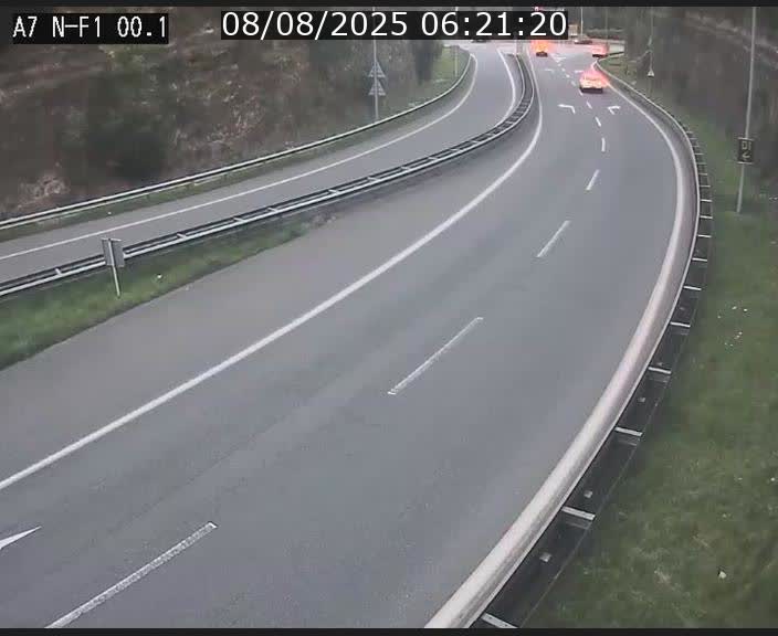 <h2>Webcam autoroute Luxembourg A7 située dans la sortie 1 Waldhof, vers la N11, avant le Tunnel Stafelter</h2>