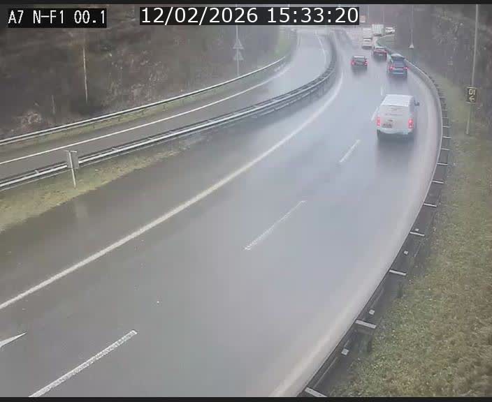 <h2>Webcam autoroute Luxembourg A7 située dans la sortie 1 Waldhof, vers la N11, avant le Tunnel Stafelter</h2>