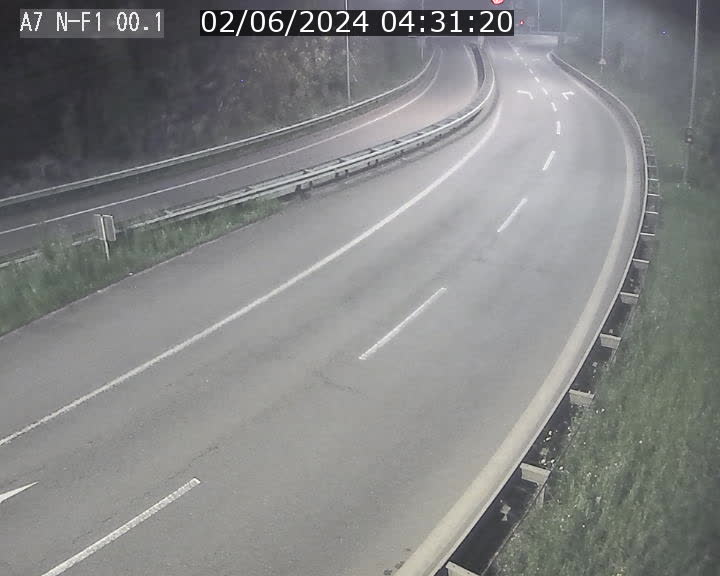 <h2>Webcam autoroute Luxembourg A7 située dans la sortie 1 Waldhof, vers la N11, avant le Tunnel Stafelter</h2>