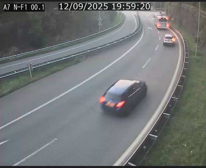 Webcam autoroute Luxembourg A7 située dans la sortie 1 Waldhof, vers la N11, avant le Tunnel Stafelter