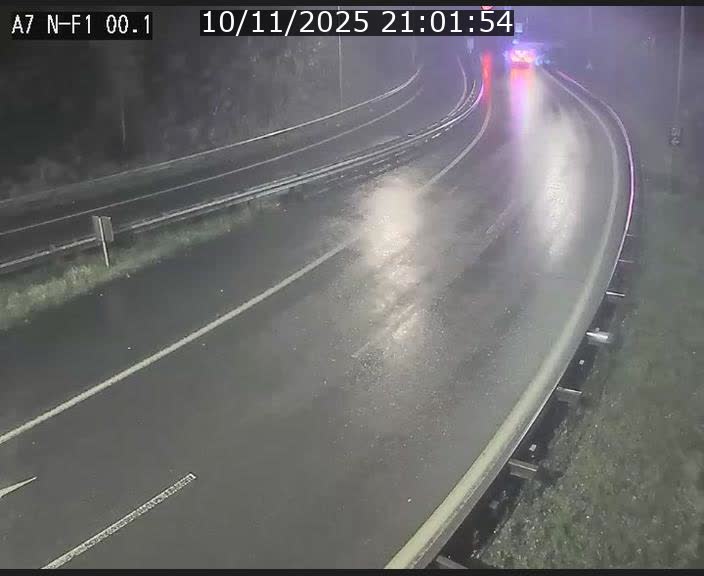 Webcam autoroute Luxembourg A7 située dans la sortie 1 Waldhof, vers la N11, avant le Tunnel Stafelter