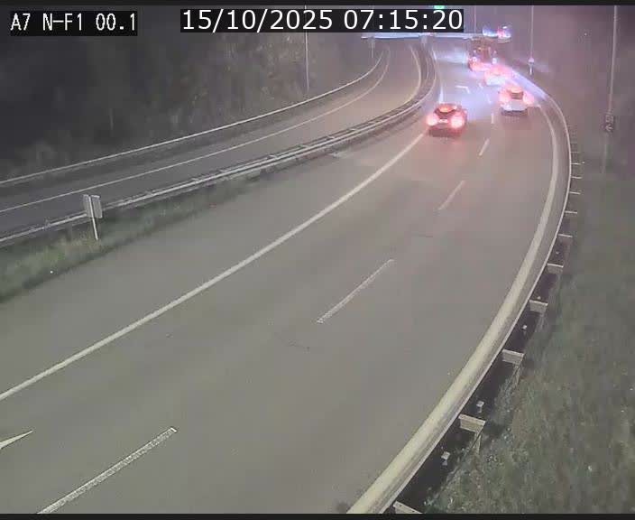 <h2>Webcam autoroute Luxembourg A7 située dans la sortie 1 Waldhof, vers la N11, avant le Tunnel Stafelter</h2>