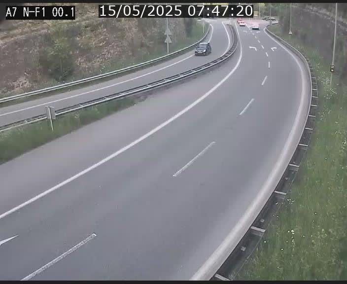 <h2>Webcam autoroute Luxembourg A7 située dans la sortie 1 Waldhof, vers la N11, avant le Tunnel Stafelter</h2>