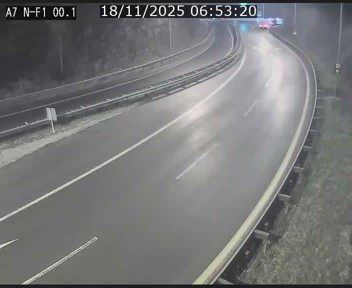 Webcam autoroute Luxembourg A7 située dans la sortie 1 Waldhof, vers la N11, avant le Tunnel Stafelter