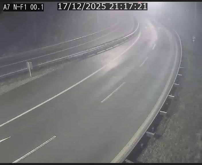 Webcam autoroute Luxembourg A7 située dans la sortie 1 Waldhof, vers la N11, avant le Tunnel Stafelter