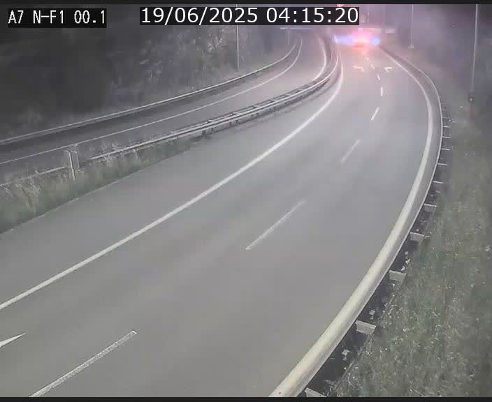 Webcam autoroute Luxembourg A7 située dans la sortie 1 Waldhof, vers la N11, avant le Tunnel Stafelter