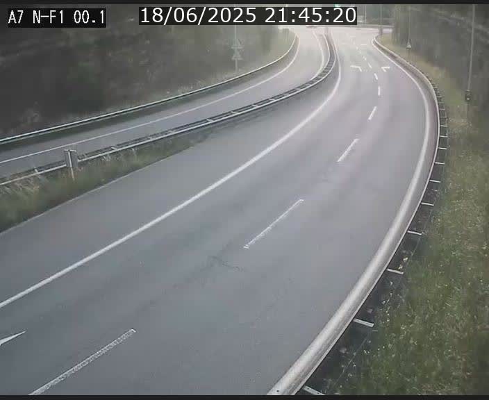 Webcam autoroute Luxembourg A7 située dans la sortie 1 Waldhof, vers la N11, avant le Tunnel Stafelter