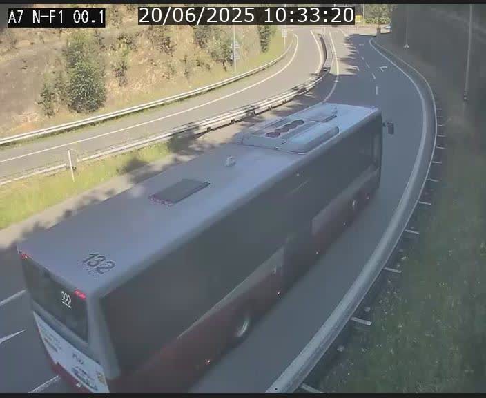 Webcam autoroute Luxembourg A7 située dans la sortie 1 Waldhof, vers la N11, avant le Tunnel Stafelter