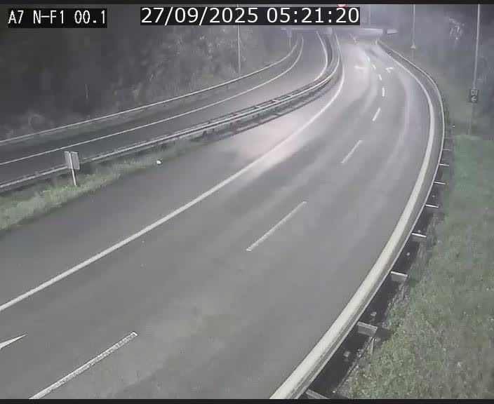 Webcam autoroute Luxembourg A7 située dans la sortie 1 Waldhof, vers la N11, avant le Tunnel Stafelter
