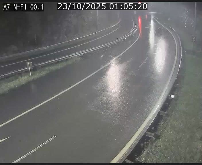 Webcam autoroute Luxembourg A7 située dans la sortie 1 Waldhof, vers la N11, avant le Tunnel Stafelter
