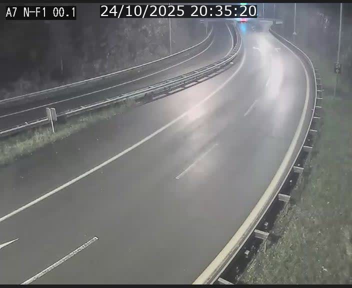 Webcam autoroute Luxembourg A7 située dans la sortie 1 Waldhof, vers la N11, avant le Tunnel Stafelter