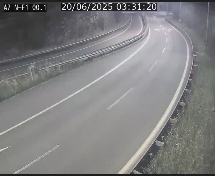 Webcam autoroute Luxembourg A7 située dans la sortie 1 Waldhof, vers la N11, avant le Tunnel Stafelter