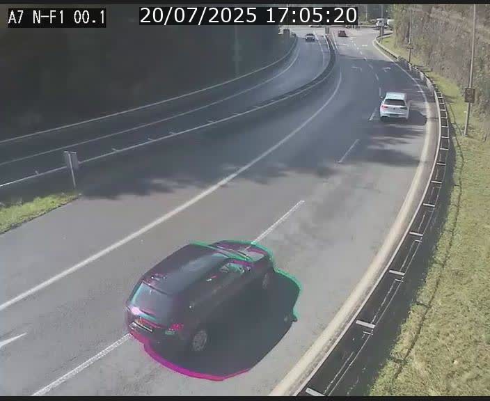 <h2>Webcam autoroute Luxembourg A7 située dans la sortie 1 Waldhof, vers la N11, avant le Tunnel Stafelter</h2>