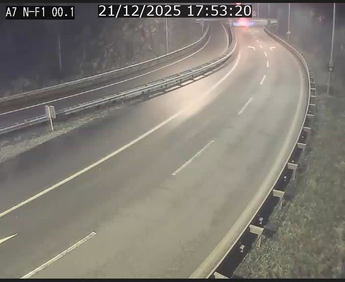 <h2>Webcam autoroute Luxembourg A7 située dans la sortie 1 Waldhof, vers la N11, avant le Tunnel Stafelter</h2>