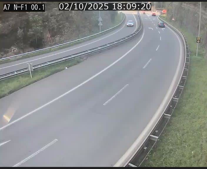 <h2>Webcam autoroute Luxembourg A7 située dans la sortie 1 Waldhof, vers la N11, avant le Tunnel Stafelter</h2>