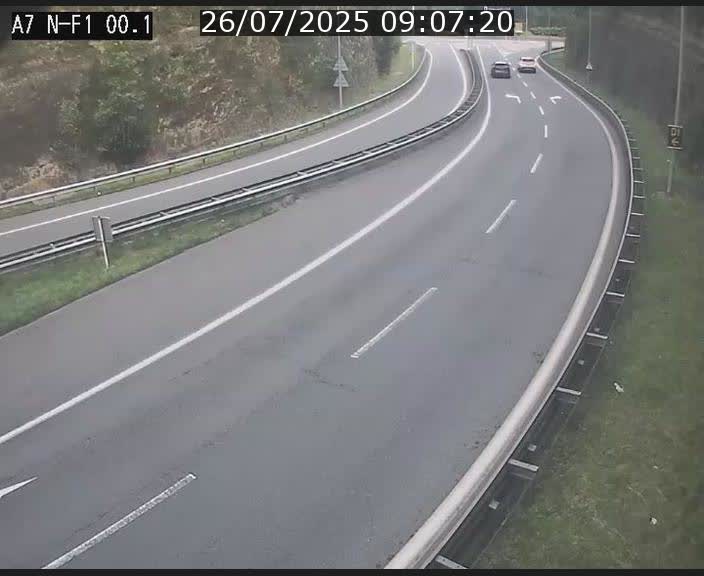 <h2>Webcam autoroute Luxembourg A7 située dans la sortie 1 Waldhof, vers la N11, avant le Tunnel Stafelter</h2>