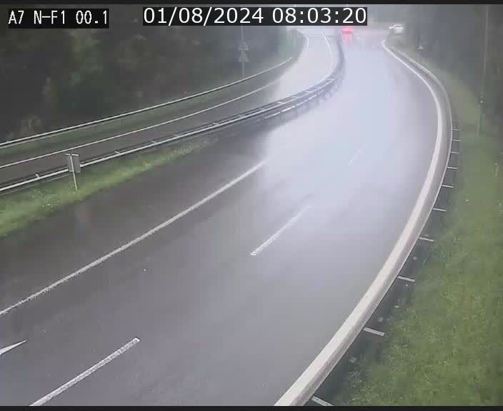 Webcam autoroute Luxembourg A7 située dans la sortie 1 Waldhof, vers la N11, avant le Tunnel Stafelter