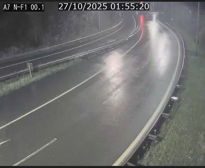 Webcam autoroute Luxembourg A7 située dans la sortie 1 Waldhof, vers la N11, avant le Tunnel Stafelter