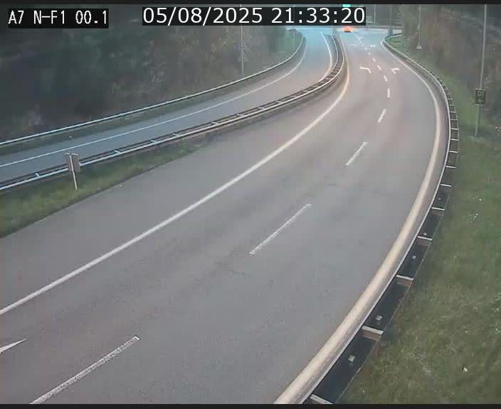 <h2>Webcam autoroute Luxembourg A7 située dans la sortie 1 Waldhof, vers la N11, avant le Tunnel Stafelter</h2>