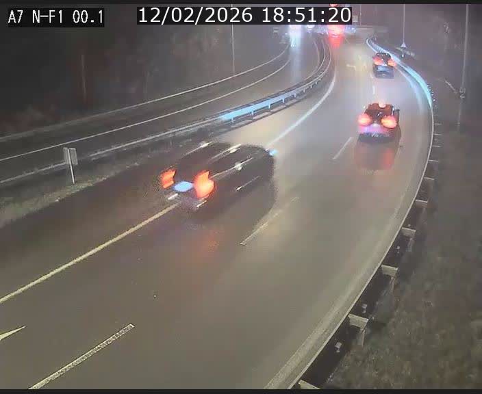 Webcam autoroute Luxembourg A7 située dans la sortie 1 Waldhof, vers la N11, avant le Tunnel Stafelter